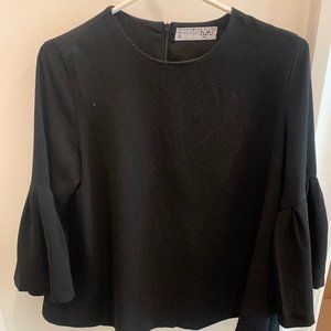 Black Blouse with Loose Sleeves